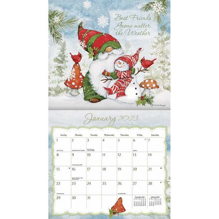 Lang Gnome Sweet Gnome 2023 Calendar Wall Décor Wayfair